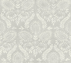 York BO6734 Laurel Damask Grey Wallpaper