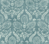 York BO6735 Laurel Damask Teal Wallpaper