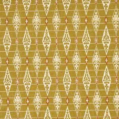 G P & J BAKER BP10055.2.0 CRANLEY LIME/OR Fabric - Eade's Wallpaper