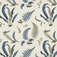 G P & J BAKER BP10381.2.0 FERNS INDIGO/WHITE Fabric - Eade's Wallpaper