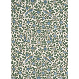 G P & J BAKER BP10465.2.0 BAMBOO BIRD AQUA/TEAL Fabric - Eade's Wallpaper