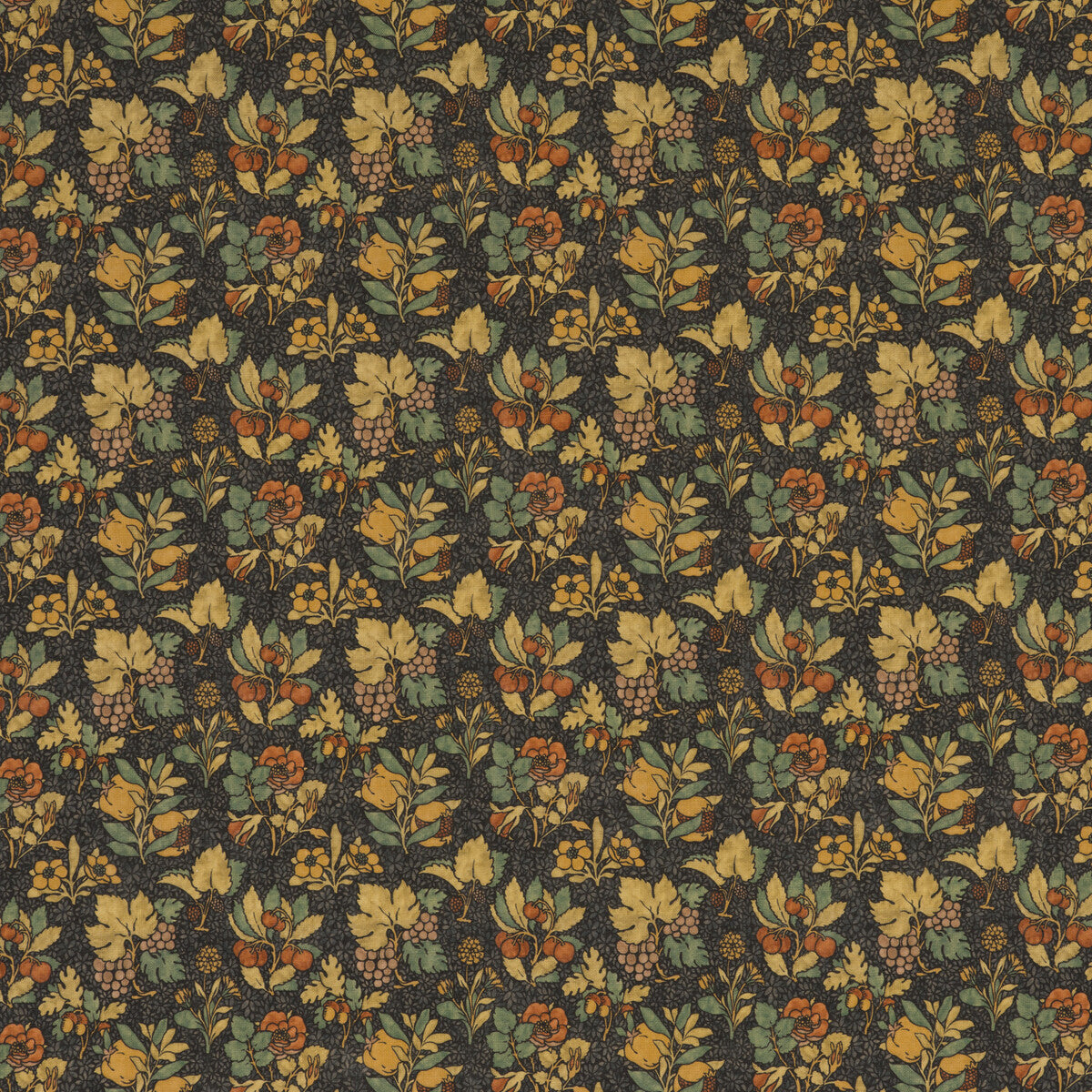 G P & J BAKER BP10619.1.0 MEADOW FRUIT INDIGO/MULTI Fabric - Eade's Wallpaper