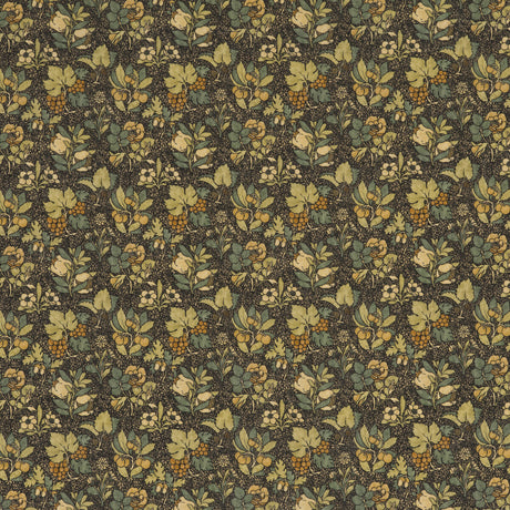 G P & J BAKER BP10619.3.0 MEADOW FRUIT CHARCOAL/GREEN Fabric - Eade's Wallpaper