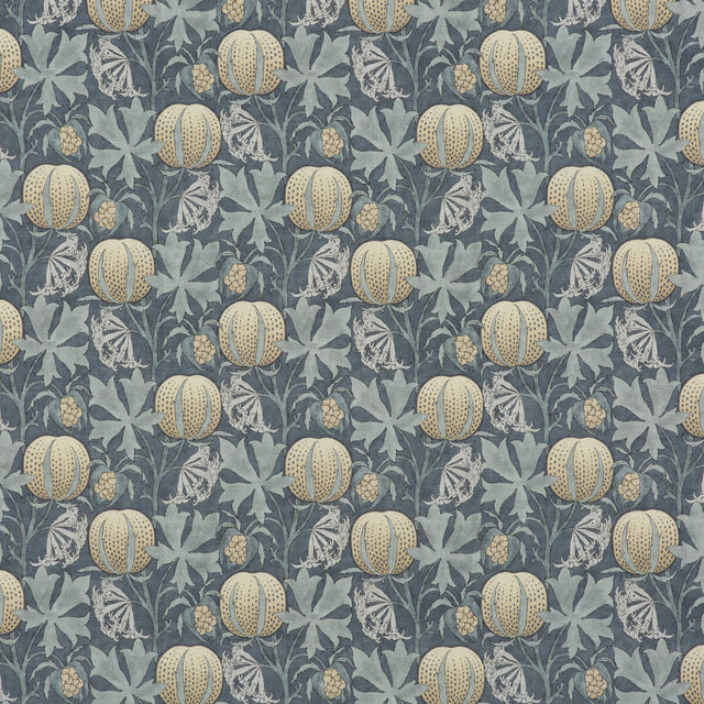 G P & J BAKER BP10621.1.0 PUMPKINS INDIGO Fabric - Eade's Wallpaper