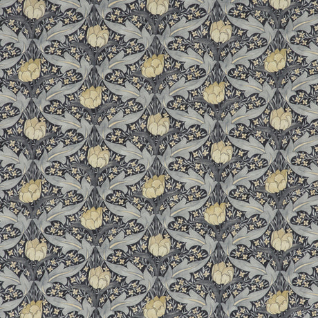 G P & J BAKER BP10622.1.0 TULIP & JASMINE INDIGO/IVORY Fabric - Eade's Wallpaper