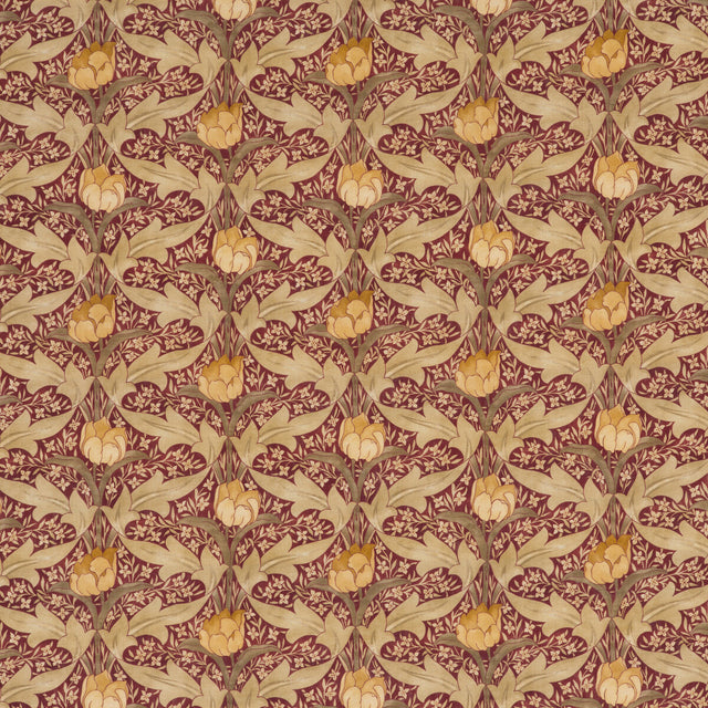 G P & J BAKER BP10622.2.0 TULIP & JASMINE RED/OCHRE Fabric - Eade's Wallpaper