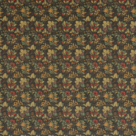 G P & J BAKER BP10624.1.0 MEADOW FRUIT VELVET CINDER/MULTI Fabric - Eade's Wallpaper