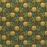 G P & J BAKER BP10625.1.0 PUMPKINS VELVET GREEN/TERRACOTTA Fabric - Eade's Wallpaper