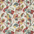 G P & J BAKER BP10631.4.0 CALIFORNIA LINEN/TEAL/PIMENTO Fabric - Eade's Wallpaper