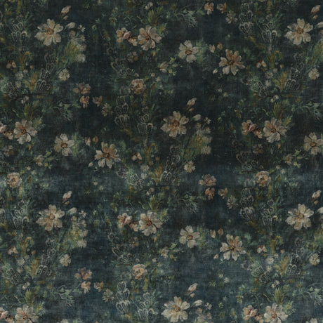 G P & J BAKER BP10644.1.0 QUEEN'S GARDEN VELVET JADE Fabric - Eade's Wallpaper