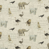 G P & J BAKER BP10675.1.0 ROYAL BEASTS LINEN IVORY Fabric - Eade's Wallpaper