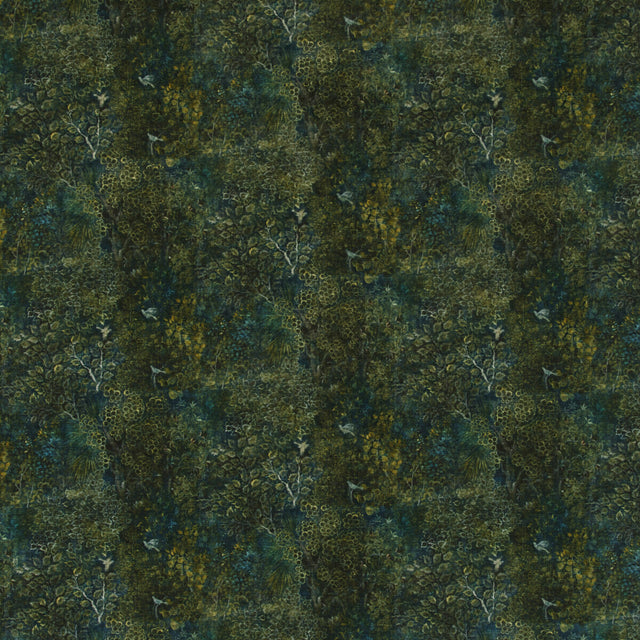 G P & J BAKER BP10711.1.0 PERSIAN GARDEN VELVET PEACOCK Fabric - Eade's Wallpaper