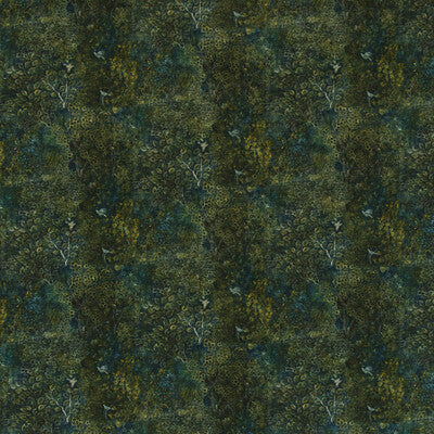 G P & J BAKER BP10711.1.0 PERSIAN GARDEN VELVET PEACOCK Fabric - Eade's Wallpaper