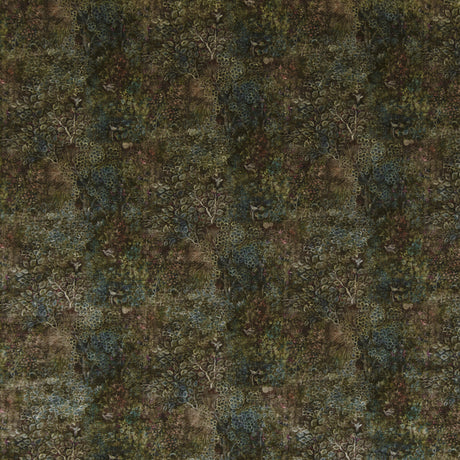 G P & J BAKER BP10711.2.0 PERSIAN GARDEN VELVET TEAL/SPICE Fabric - Eade's Wallpaper