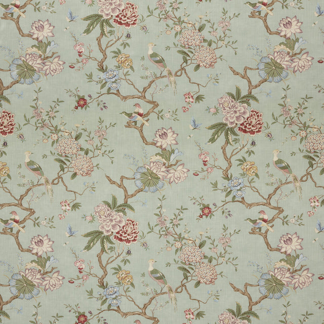 G P & J BAKER BP10771.4.0 ORIENTAL BIRD SIGNATURE EAU DE NIL Fabric - Eade's Wallpaper