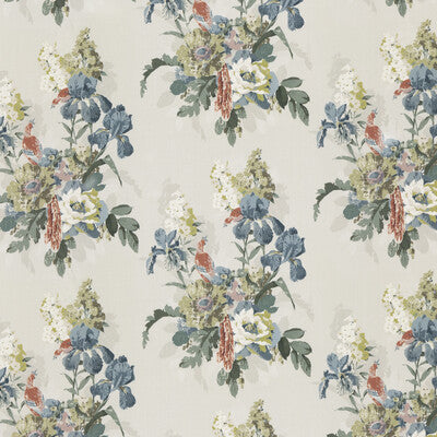 G P & J BAKER BP10774.2.0 BIRD & IRIS INDIGO Fabric - Eade's Wallpaper
