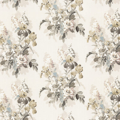 G P & J BAKER BP10774.3.0 BIRD & IRIS IVORY/MOLE Fabric - Eade's Wallpaper
