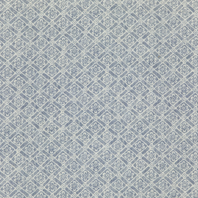 G P & J BAKER BP10775.2.0 MORETON TRELLIS INDIGO Fabric - Eade's Wallpaper