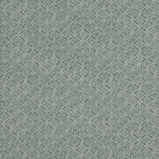 G P & J BAKER BP10775.3.0 MORETON TRELLIS TEAL Fabric - Eade's Wallpaper