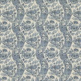 G P & J BAKER BP10776.1.0 CALDBECK INDIGO/IVORY Fabric - Eade's Wallpaper