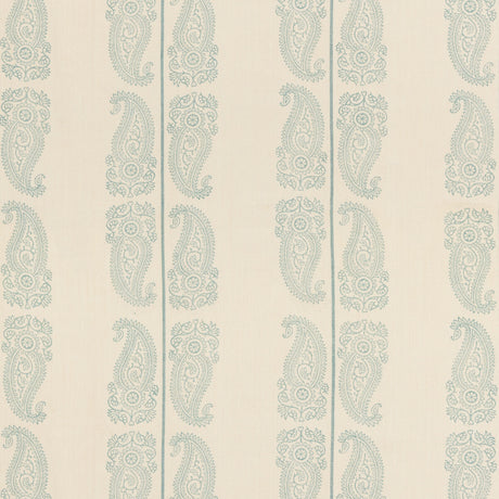 G P & J BAKER BP10796.1.0 CROMER PAISLEY AQUA Fabric - Eade's Wallpaper