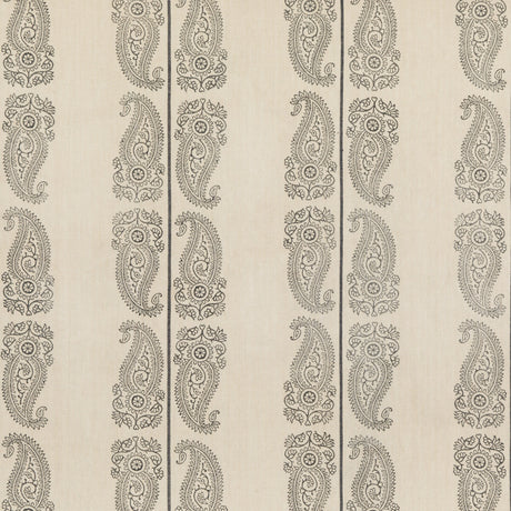 G P & J BAKER BP10796.4.0 CROMER PAISLEY CHARCOAL Fabric - Eade's Wallpaper