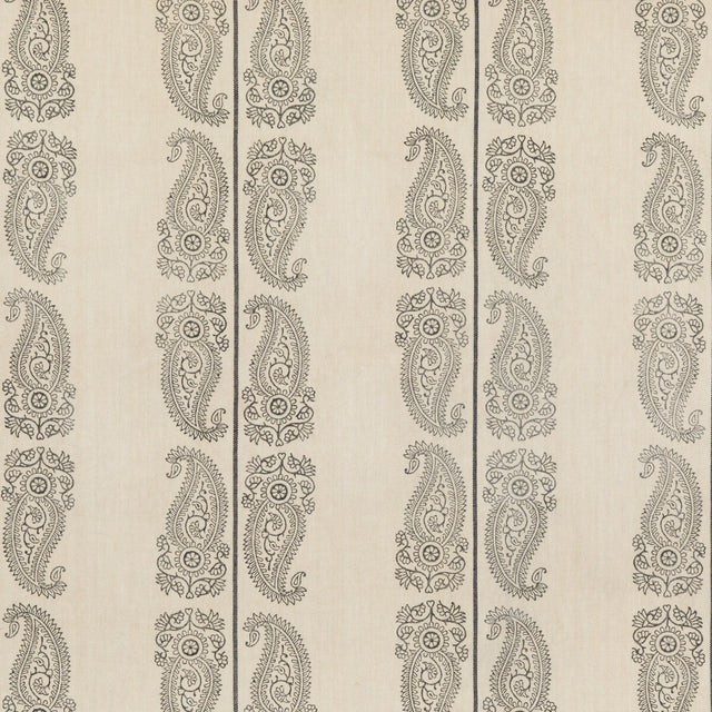 G P & J BAKER BP10796.4.0 CROMER PAISLEY CHARCOAL Fabric - Eade's Wallpaper