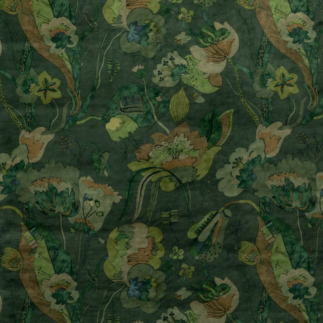 G P & J BAKER BP10813.2.0 CALIFORNIA VELVET EMERALD Fabric - Eade's Wallpaper