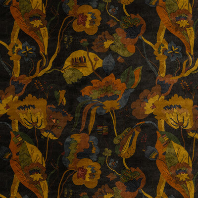 G P & J BAKER BP10813.3.0 CALIFORNIA VELVET CHARCOAL Fabric - Eade's Wallpaper