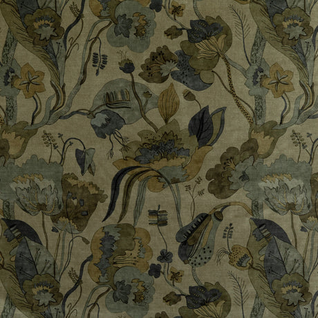 G P & J BAKER BP10813.5.0 CALIFORNIA VELVET DENIM/MOLE Fabric - Eade's Wallpaper