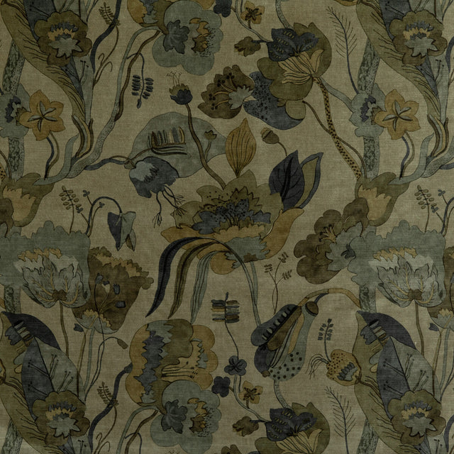 G P & J BAKER BP10813.5.0 CALIFORNIA VELVET DENIM/MOLE Fabric - Eade's Wallpaper