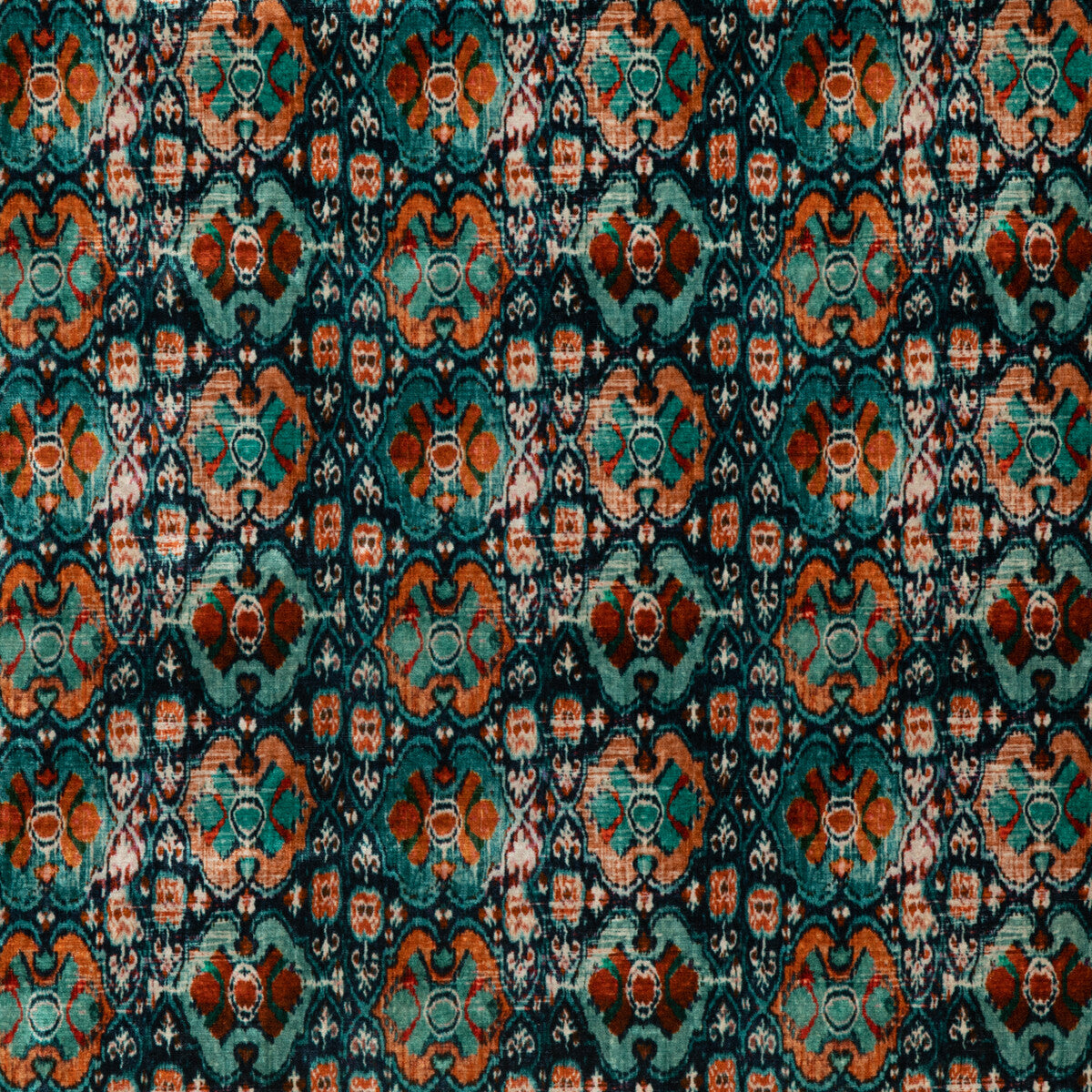 G P & J BAKER BP10816.1.0 PETROPOLIS TEAL Fabric - Eade's Wallpaper