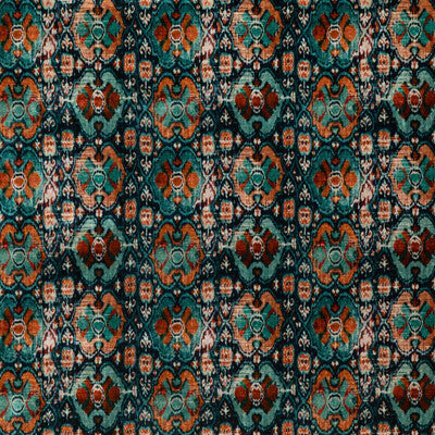 G P & J BAKER BP10816.1.0 PETROPOLIS TEAL Fabric - Eade's Wallpaper