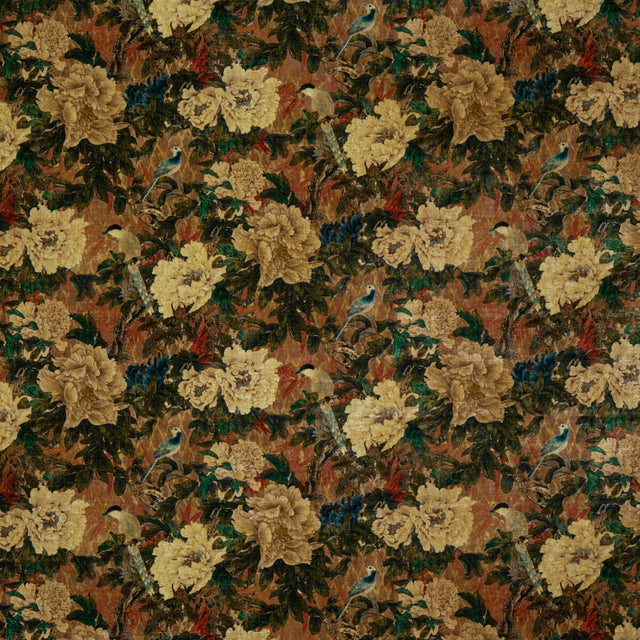 G P & J BAKER BP10817.2.0 ORIENTAL GARDEN JEWEL Fabric - Eade's Wallpaper