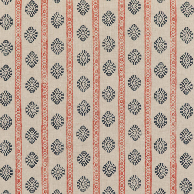 G P & J BAKER BP10821.1.0 ALMA RED/INDIGO Fabric - Eade's Wallpaper