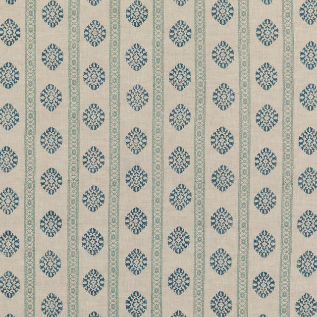 G P & J BAKER BP10821.4.0 ALMA AQUA Fabric - Eade's Wallpaper