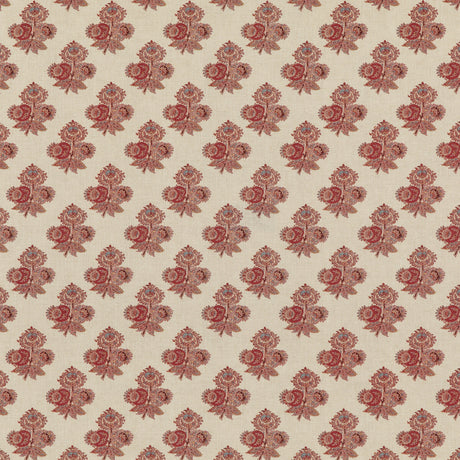 G P & J BAKER BP10823.1.0 POPPY PAISLEY RED Fabric - Eade's Wallpaper