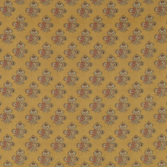 G P & J BAKER BP10823.3.0 POPPY PAISLEY OCHRE Fabric - Eade's Wallpaper