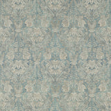 G P & J BAKER BP10828.1.0 LAPURA DAMASK BLUE Fabric - Eade's Wallpaper