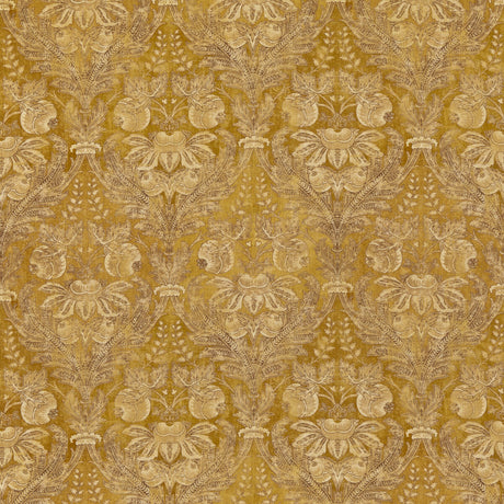 G P & J BAKER BP10828.2.0 LAPURA DAMASK OCHRE Fabric - Eade's Wallpaper