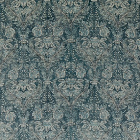 G P & J BAKER BP10829.1.0 LAPURA VELVET BLUE Fabric - Eade's Wallpaper