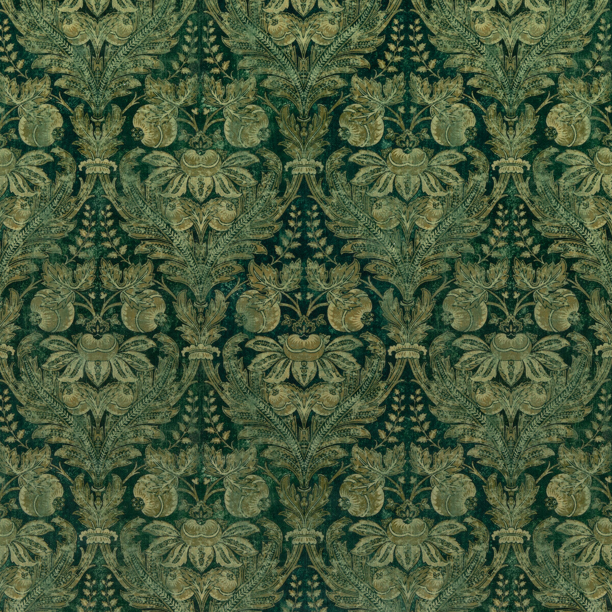 G P & J BAKER BP10829.3.0 LAPURA VELVET EMERALD Fabric - Eade's Wallpaper
