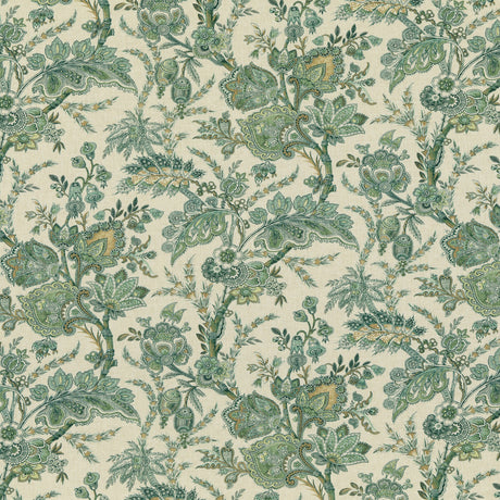 G P & J BAKER BP10830.3.0 JEWEL INDIENNE EMERALD Fabric - Eade's Wallpaper