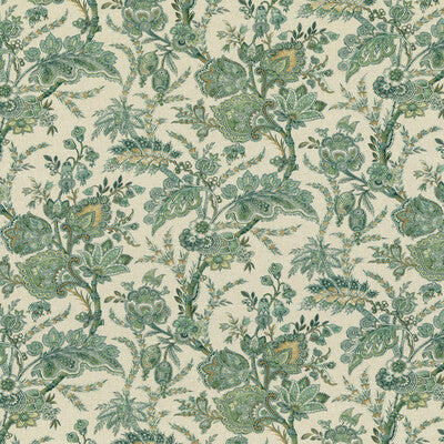 G P & J BAKER BP10830.3.0 JEWEL INDIENNE EMERALD Fabric - Eade's Wallpaper