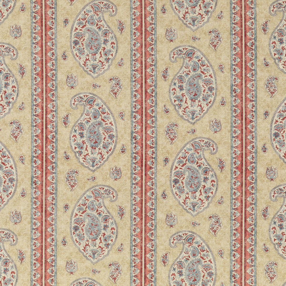 G P & J BAKER BP10831.1.0 COROMANDEL RED/BLUE Fabric - Eade's Wallpaper