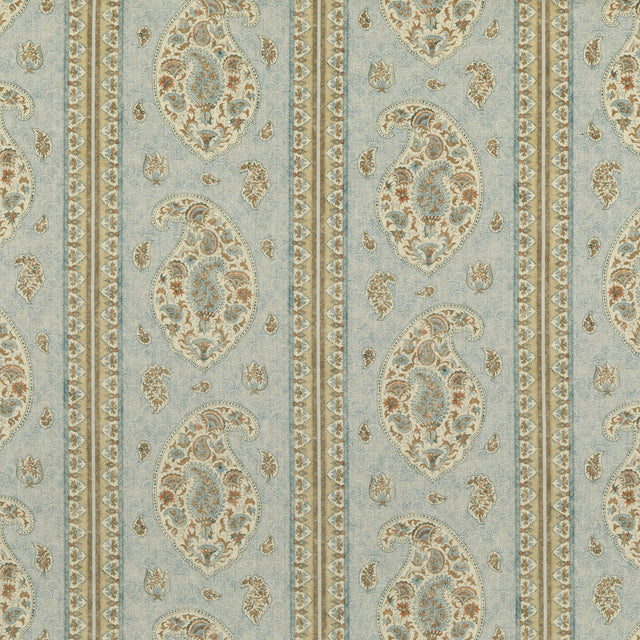 G P & J BAKER BP10831.4.0 COROMANDEL BLUE/SAND Fabric - Eade's Wallpaper