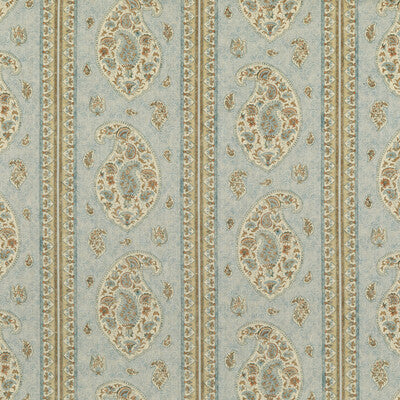 G P & J BAKER BP10831.4.0 COROMANDEL BLUE/SAND Fabric - Eade's Wallpaper