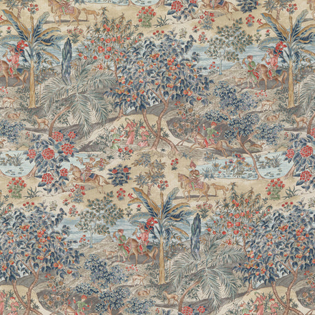 G P & J BAKER BP10833.1.0 RAMAYANA RED/BLUE Fabric - Eade's Wallpaper