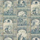 G P & J BAKER BP10834.1.0 INDIENNE TOILE RED/BLUE Fabric - Eade's Wallpaper