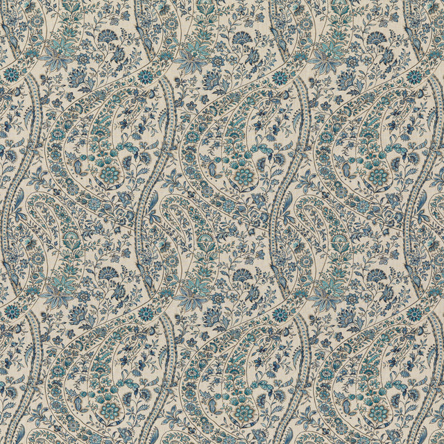 G P & J BAKER BP10835.1.0 BUKHARA PAISLEY BLUE Fabric - Eade's Wallpaper